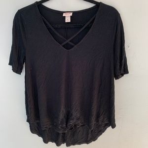 Target Mossimo Supply Co. Strappy Black T-Shirt
